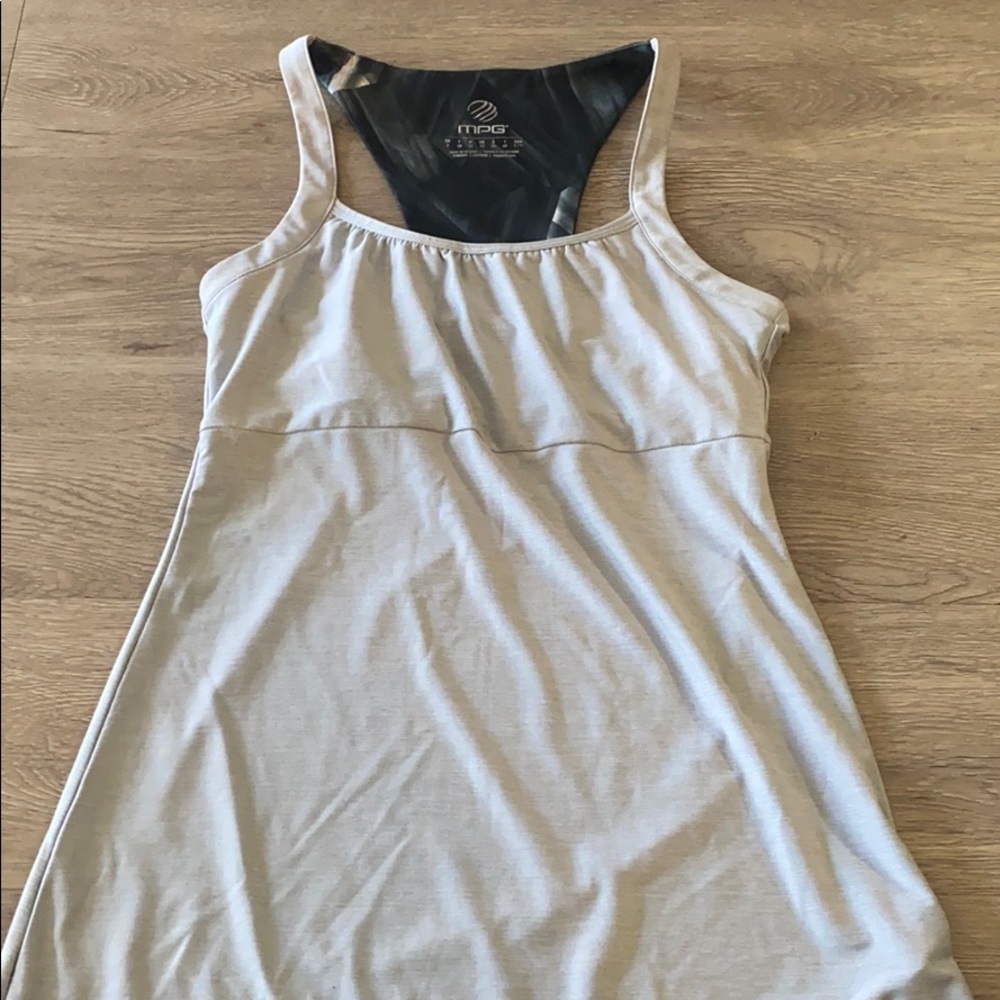 MPG workout top with built in bra